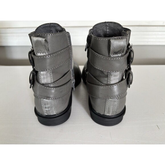 Rocket Dog Boots Womens 6.5 Casual Side Zip Moto Ankle Bootie Grey Faux Leather - Picture 7 of 8